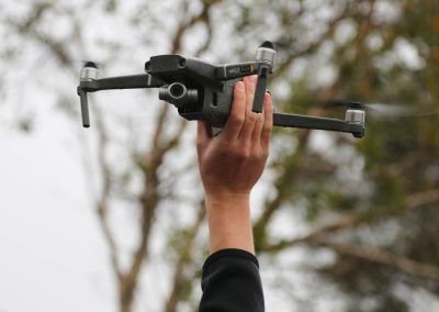 Hands holding drone on the Avenir photoshoot photographed by Amelie Kordina-Barker